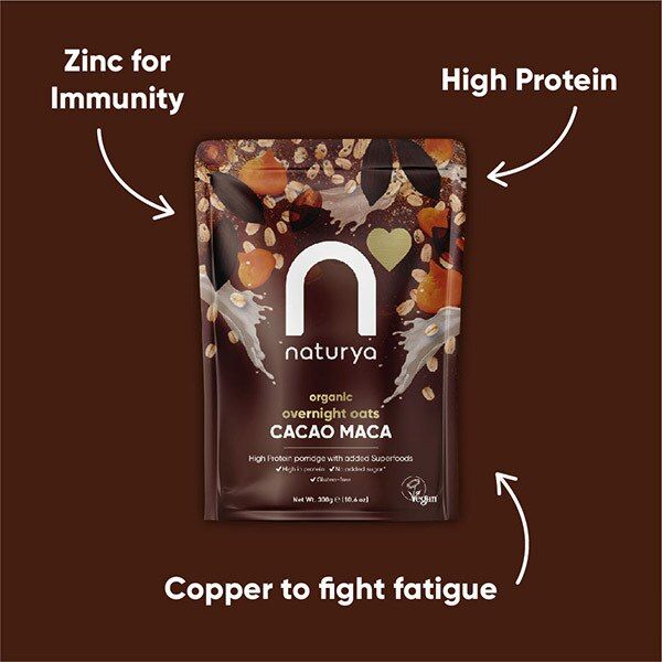 Naturya Cacao Maca Organic Overnight Breakfast Oats 300g