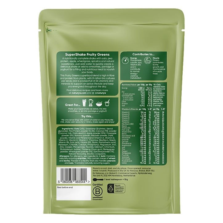 Naturya SuperShake Apple & Cinnamon 275g Blueberry & Banana
