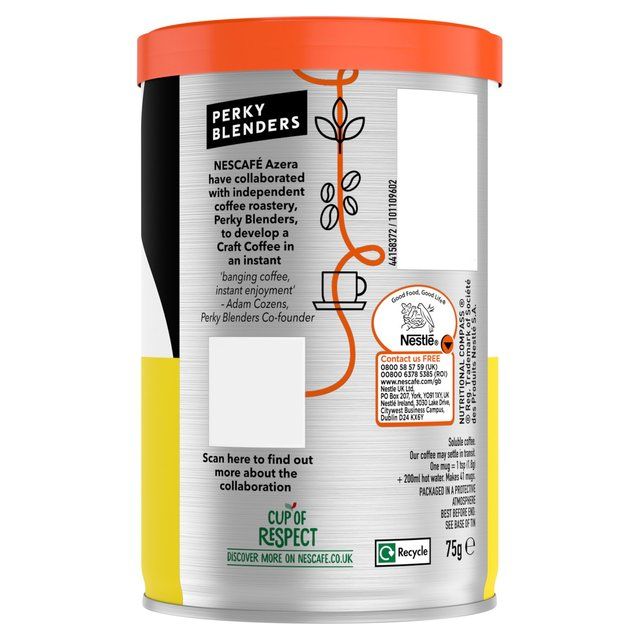 Nescafe Azera Perky Blenders Craft Instant Coffee 75g