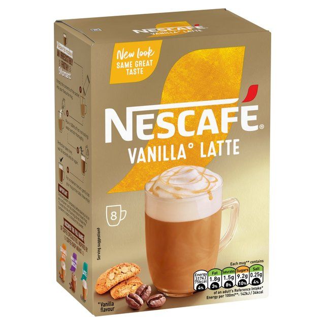 Nescafe Gold Vanilla Latte Instant Coffee 8 Sachets 8 per pack