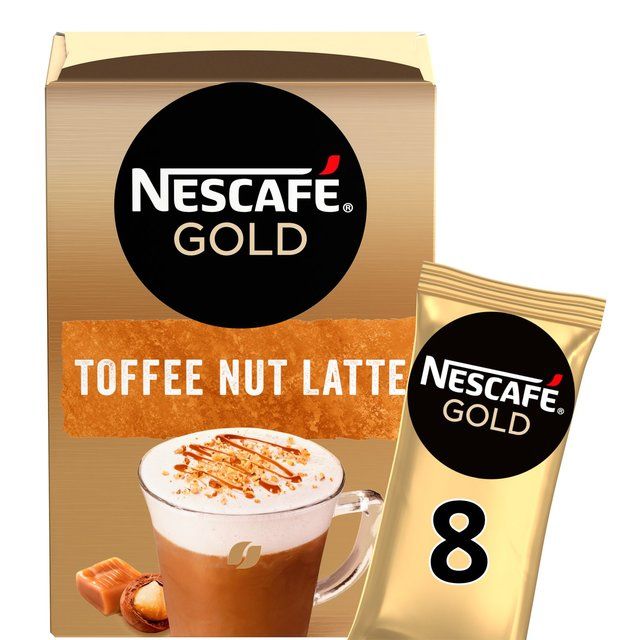 Nescafe Toffee Nut Latte Instant Coffee 8 Sachets 8 per pack