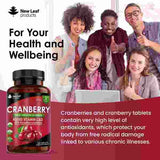 New Leaf Cranberry Tablets 3x Strength 30,000mg +Vitamin C&D