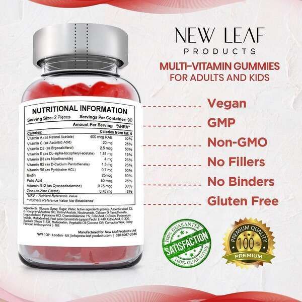 New Leaf - Multivitamin Gummies for Men & Women 180 Gummys