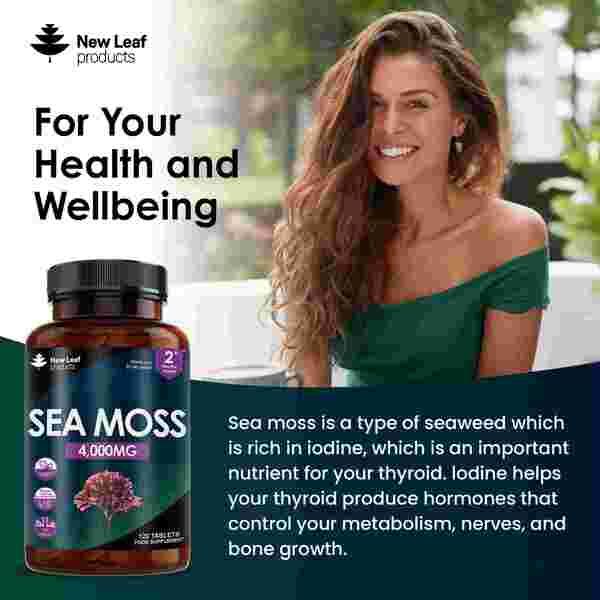 New Leaf - Sea Moss Tablets Extract 120 High Strength 4000mg