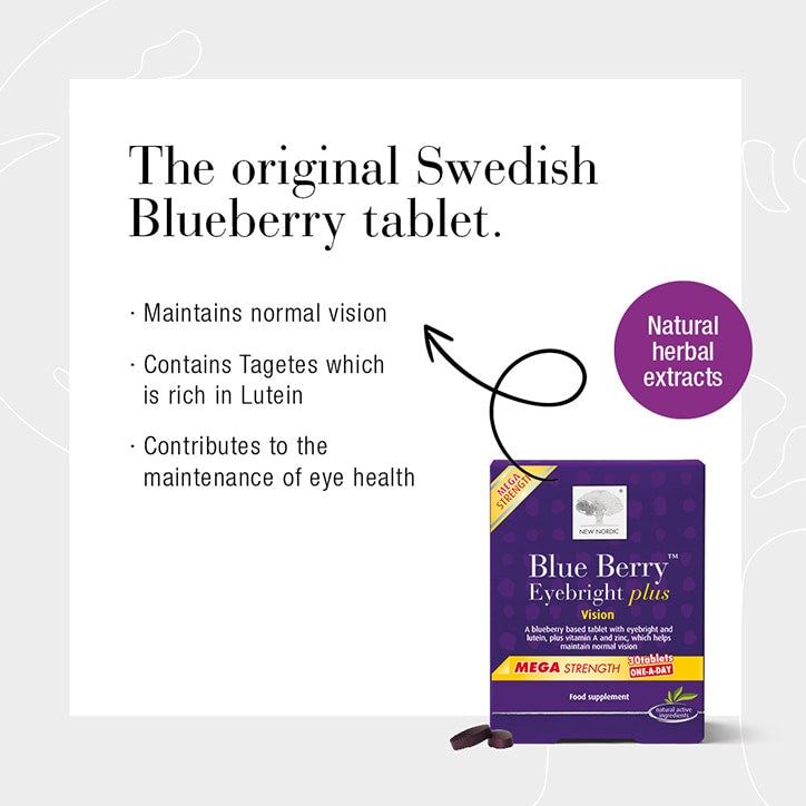 New Nordic BlueBerry Eyebright Plus One-a-Day 30 Tablets