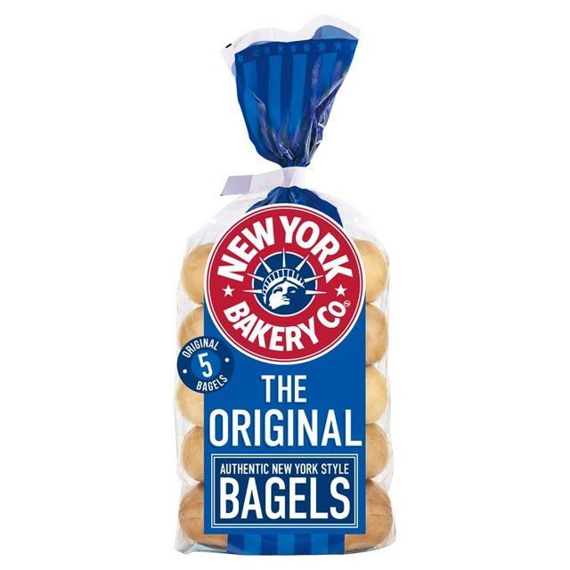 New York Bakery Co. Plain Bagels 5 per pack