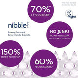 Nibble Simply Doubly Delicious Choc Choc Chip Low Carb Biscuit Bites 36g