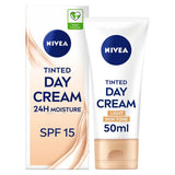 NIVEA 24H Moisture Tinted Day Cream with Vitamin E Light Skin Tone SPF15 50ml