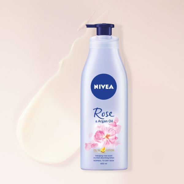 NIVEA Rose & Argan Oil Body Lotion Normal to Dry Skin 400ml