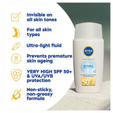 NIVEA SUN UV Face Invisible Daily Fluid SPF 50 Sunscreen 40ml