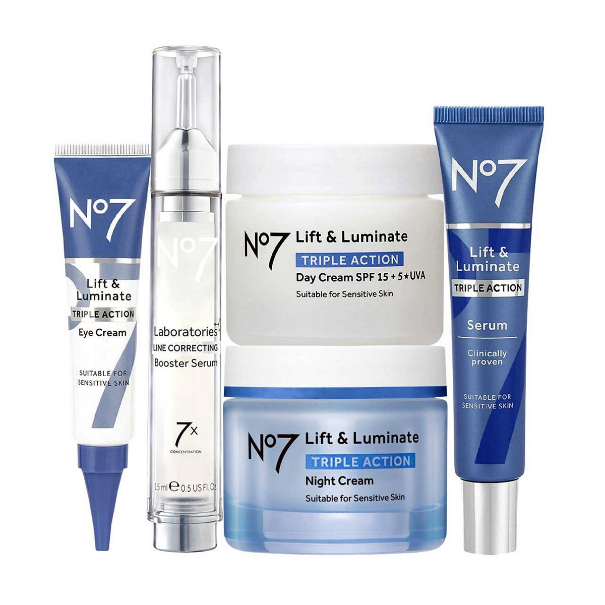 No7 Lift and Luminate TRIPLE ACTION Complete Regime