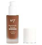 No7 Restore & Renew Serum Foundation 30ml SPF 30 chestnut