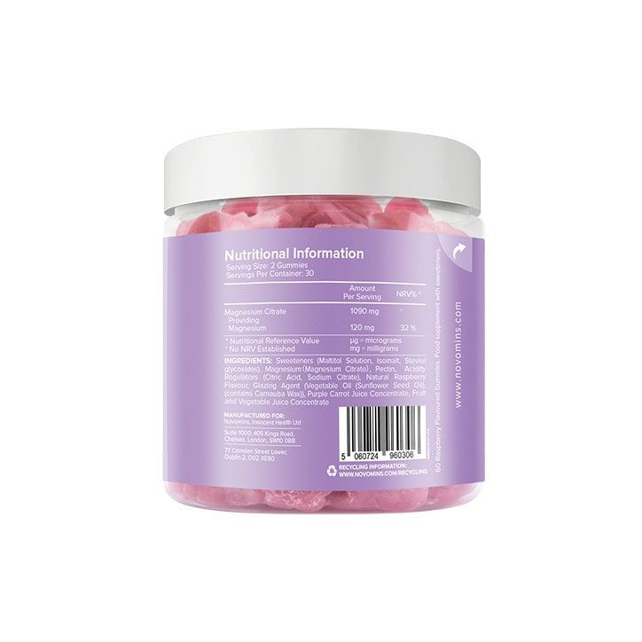 Novomins Magnesium SF Raspberry Flavoured 60 Gummies