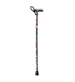 NRS Folding Walking Stick Black Floral