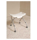 NRS Healthcare Folding Shower Stool, White