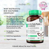 Nutravita 40 Billion CFU Bio Cultures (15 Strains) - 60 Caps