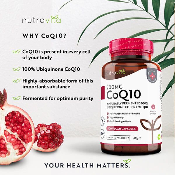 Nutravita Co Enzyme Q10 (CoQ10) 200mg - 120 Vegan Capsules