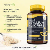 Nutravita Psyllium Husk Fibre 700mg - 180 Vegan Capsules