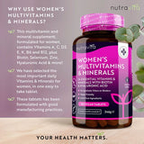 Nutravita Women's Multivitamins with Biotin - 180 Vegan Tabs
