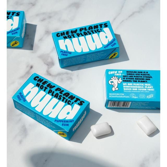 Nuud Plastic Free Sugar Free Peppermint Chewing Gum 18g GOODS M&S
