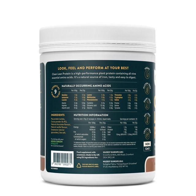 Nuzest Rich Chocolate Clean Lean Protein Powder 500g