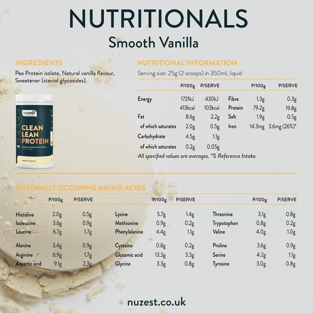 Nuzest Smooth Vanilla Clean Lean Protein Powder 1kg