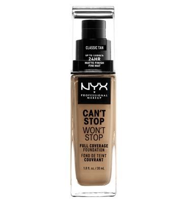 NYX Professional Makeup, Can't Stop Won't Stop Full Coverage Foundation Classic Tan