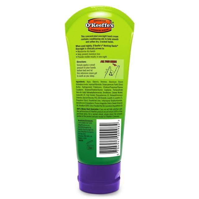 O'Keeffe's Working Hands Overnight Tube 80ml