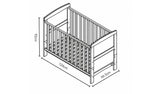 Obaby Grace Mini Cot Bed - Warm Grey