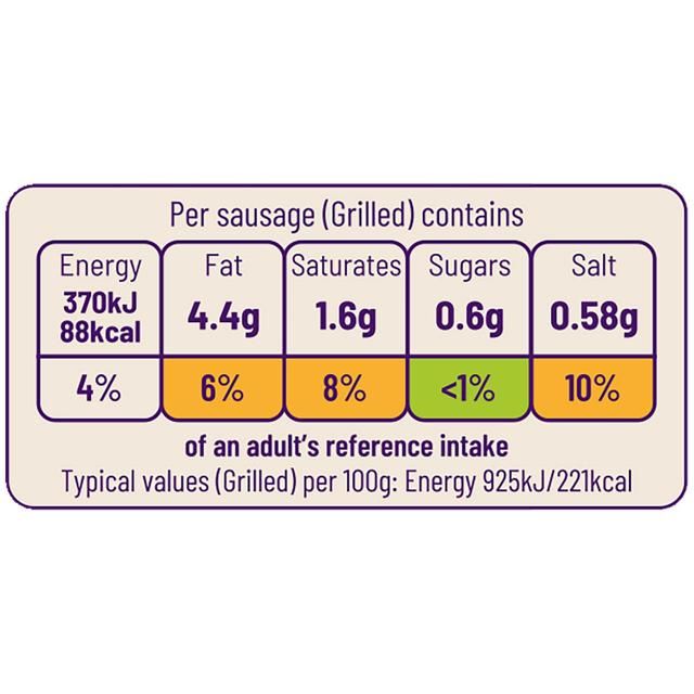 Ocado 20 Thick Pork Sausages 900g
