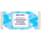 Ocado 6 Non Scratch Finger Grip Sponge Scourers 6 per pack