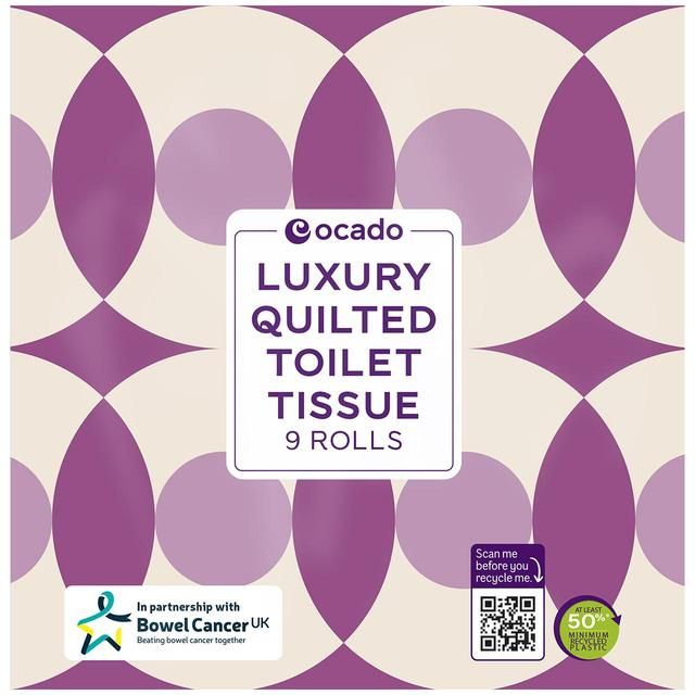 Ocado Luxury Quilted Toilet Tissue 9 per pack