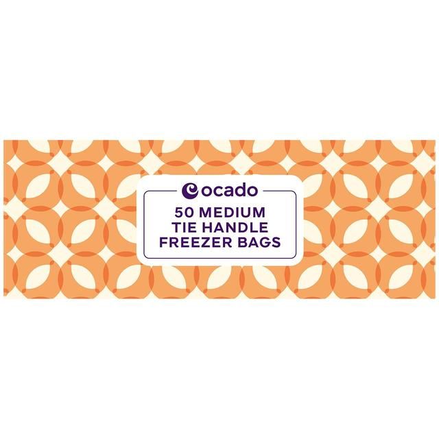 Ocado Medium Tie Handle Freezer Bags 50 per pack