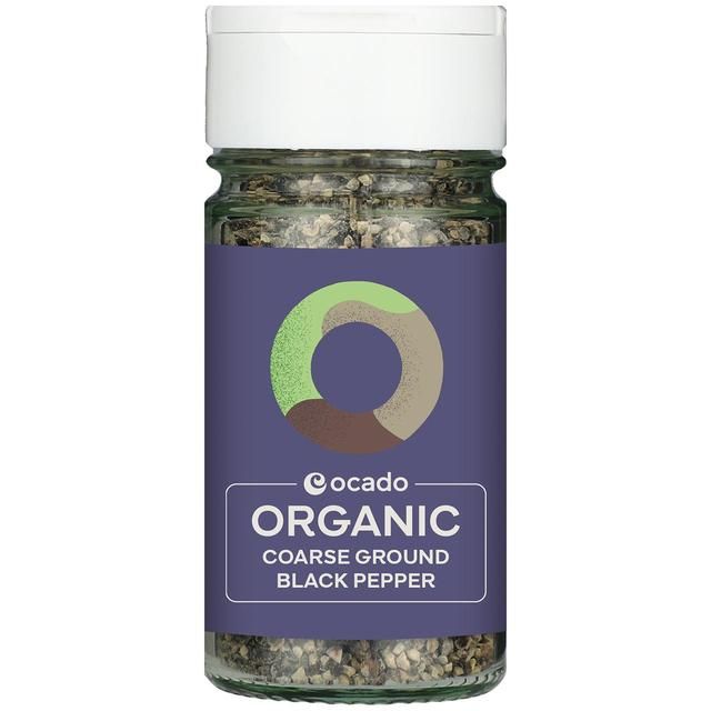 Ocado Organic Coarse Black Pepper 45g
