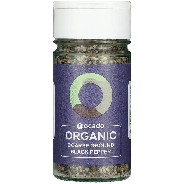 Ocado Organic Coarse Black Pepper 45g