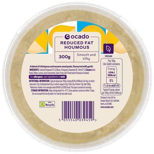Ocado Reduced Fat Houmous 300g