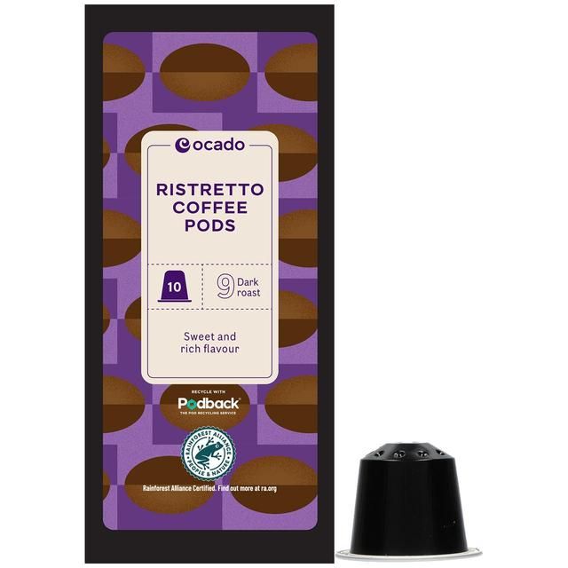 Ocado Ristretto Coffee Pods 10 per pack
