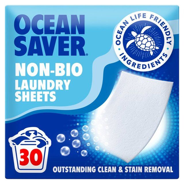 OceanSaver Eco Laundry Detergent Sheets Non Bio 30 Washes 30 per pack
