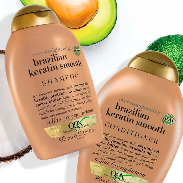 OGX Ever Straightening+ Brazilian Keratin Smooth pH Balanced Shampoo 385ml
