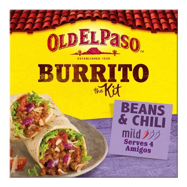 Old El Paso Mexican Beans & Beef Chili Mild Burrito Kit 620g
