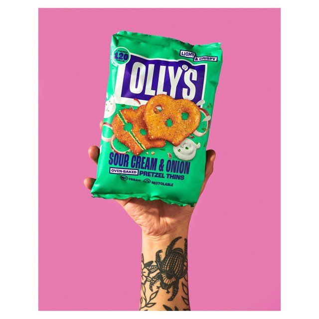 Olly's Pretzel Thins - Sour Cream & Onion 140g