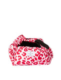 Open Flat Makeup Bag In Pink Leopard
