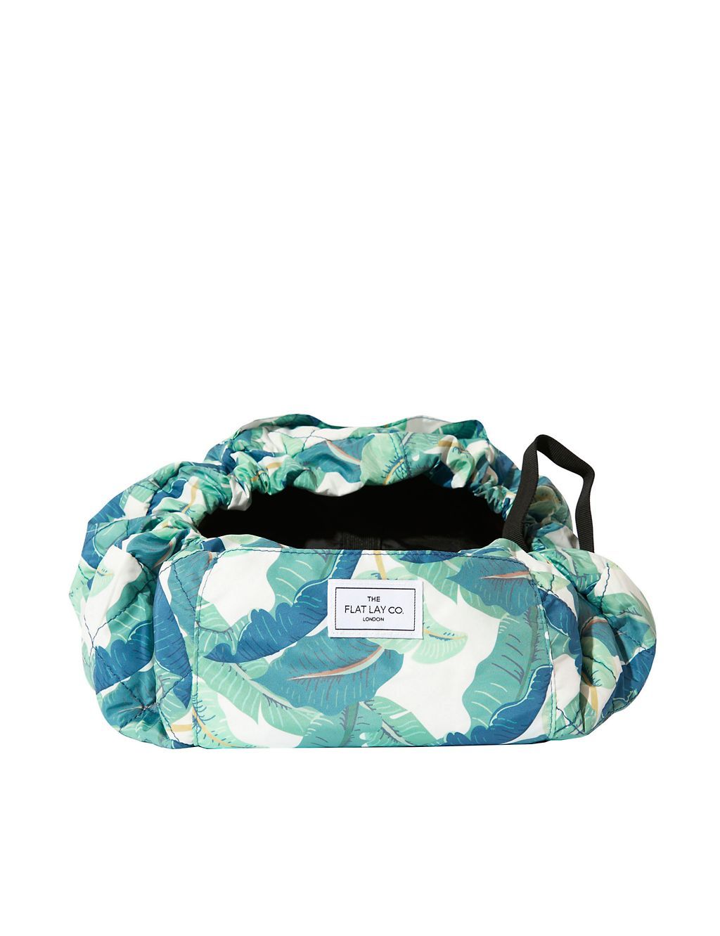 Open Flat Makeup Bag In Tropical Leaves