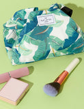 Open Flat Makeup Bag In Tropical Leaves