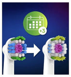 Oral-B 3D White Toothbrush Head with CleanMaximiser Technology, 4 Pack