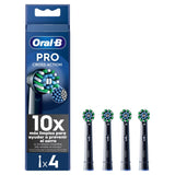 Oral-B CrossAction Black Replacement Electric Toothbrush Heads x4