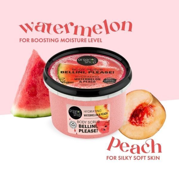 Organic Shop Bellini Please Body Scrub Watermelon & Peach