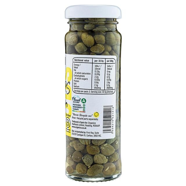 Organico Capers in Brine 100g