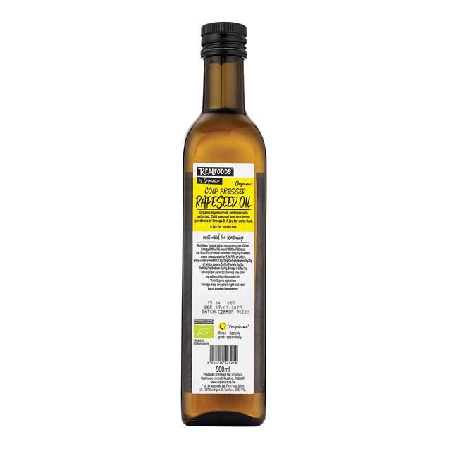 Organico Organic Virgin Rapeseed Oil 500ml