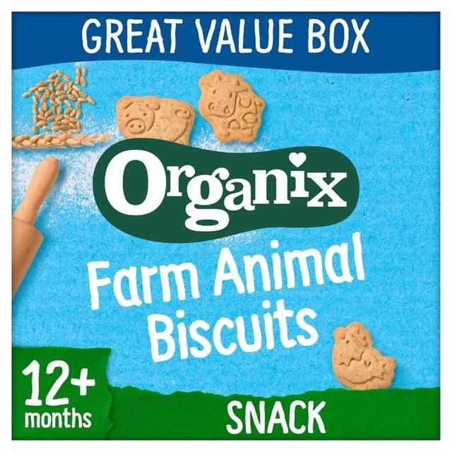 Organix Farm Animal Biscuits 12 mths Value Box 100g